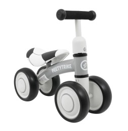 PettyTrike White 4-Wheel Balance Bike for Kids