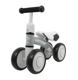 PettyTrike White 4-Wheel Balance Bike for Kids