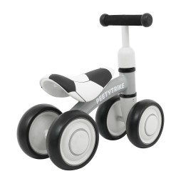 PettyTrike White 4-Wheel Balance Bike for Kids