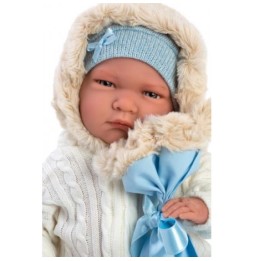 42cm Baby Boy Doll with Car Seat - Crying