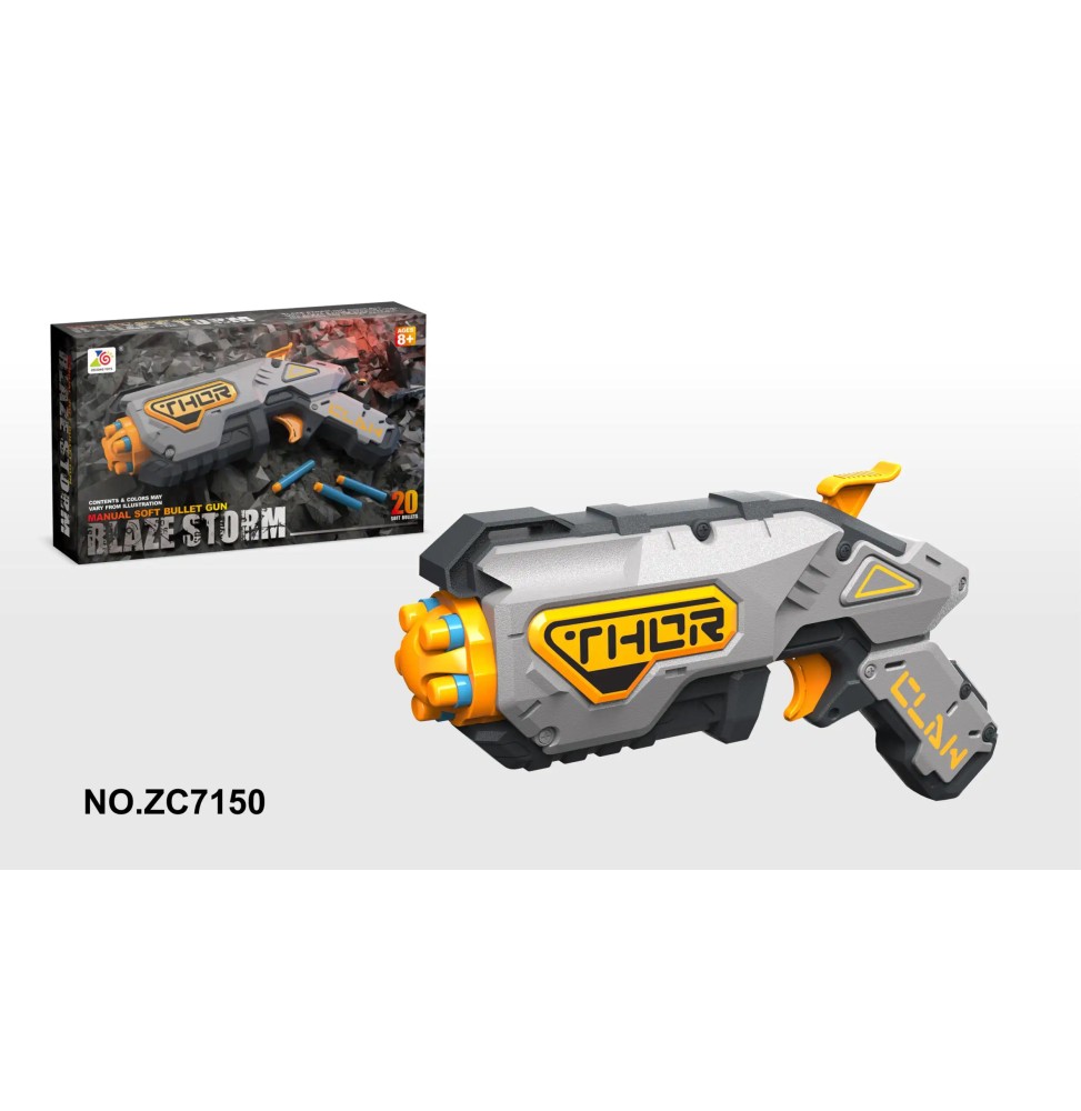 Manual Blaze Storm Gun for Kids 8+ Gray