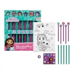 Coloring Set with Stickers Gabi Cat House