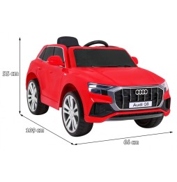 Audi Q8 lift electric pentru copii - roșu cu telecomandă