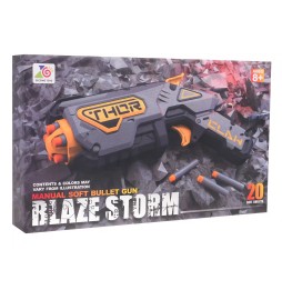 Manulany pistolet Blaze Storm dla dzieci 8+ szary