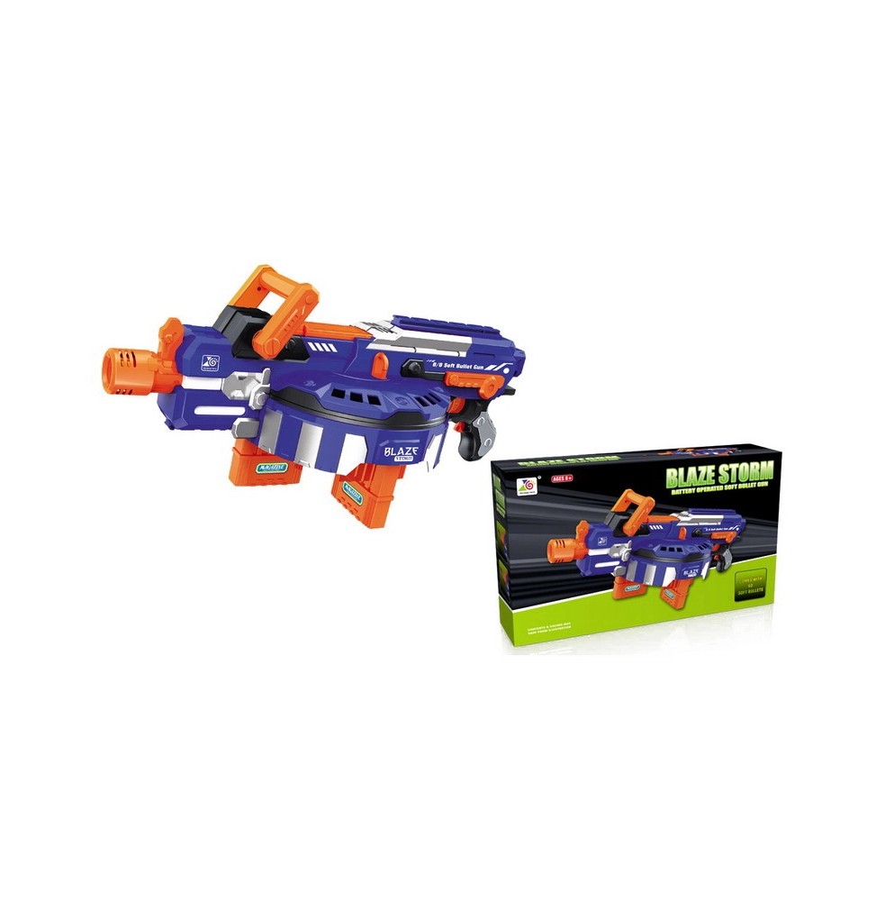 Blaze Storm Gray Rifle with Soft Bullets for Kids