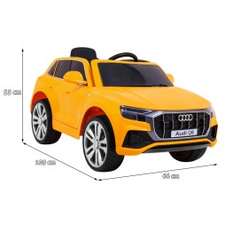 Audi Q8 Lift Battery Car for Kids Yellow Remote