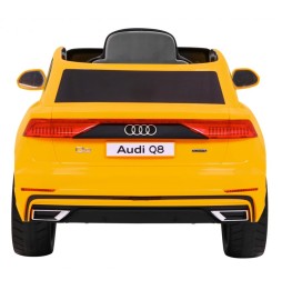 Audi Q8 Lift Battery Car for Kids Yellow Remote