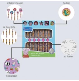 Zestaw do kolorowania świnka peppa, 29 elementów