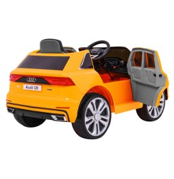 Audi Q8 Lift Battery Car for Kids Yellow Remote