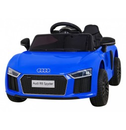 Blue Audi R8 Battery Ride-On for Kids with Remote