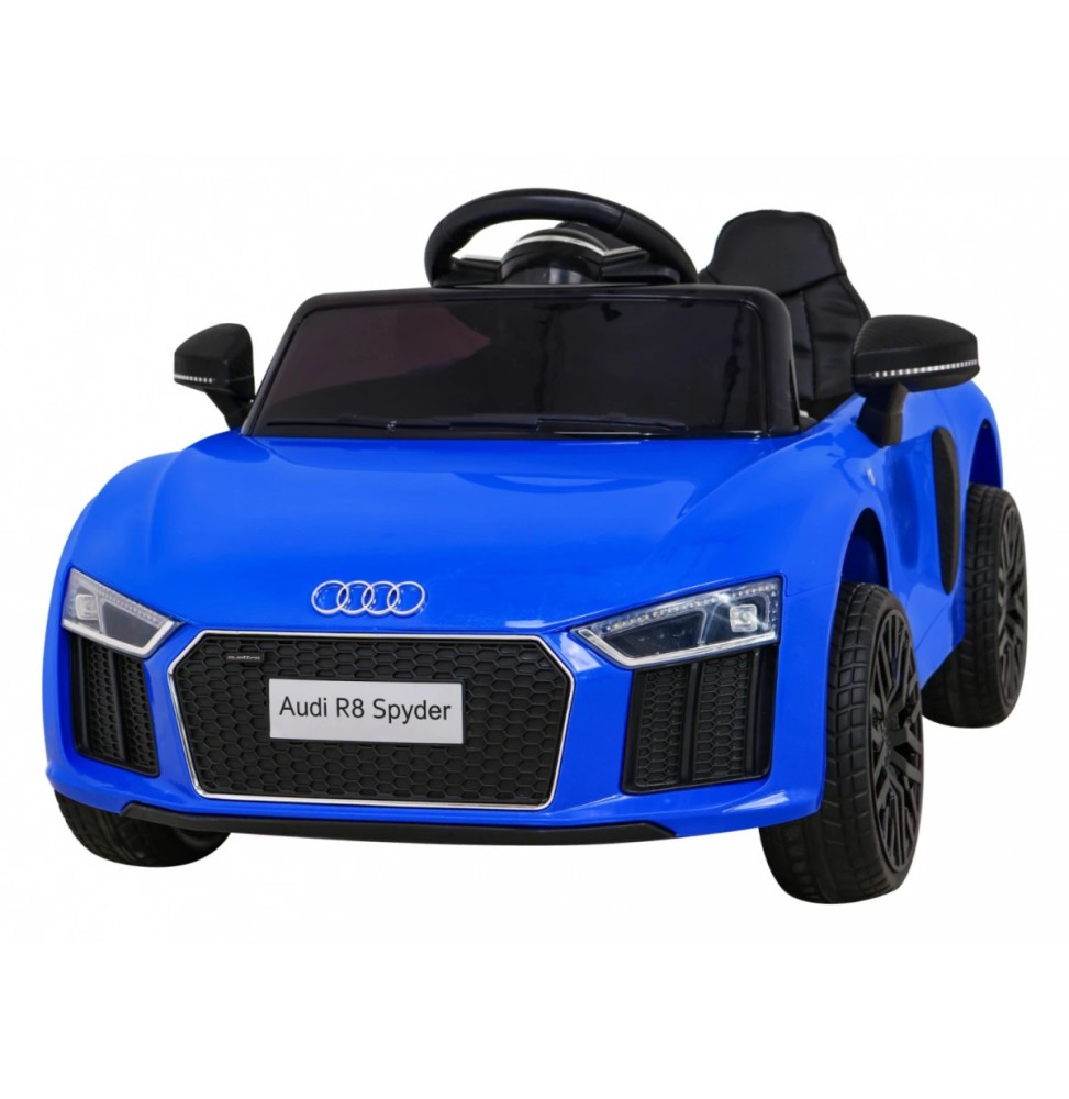 Blue Audi R8 Battery Ride-On for Kids with Remote