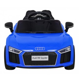 Blue Audi R8 Battery Ride-On for Kids with Remote