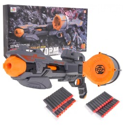 Mega Blaze Storm Gray Rifle with 40 Bullets