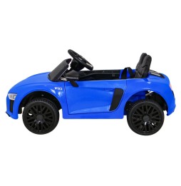 Blue Audi R8 Battery Ride-On for Kids with Remote