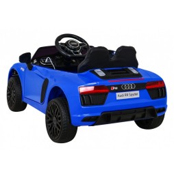 Blue Audi R8 Battery Ride-On for Kids with Remote