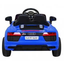 Blue Audi R8 Battery Ride-On for Kids with Remote