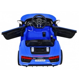 Blue Audi R8 Battery Ride-On for Kids with Remote