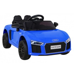 Blue Audi R8 Battery Ride-On for Kids with Remote