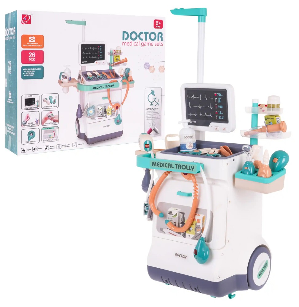 Interactive Doctor Set with Cart for Kids