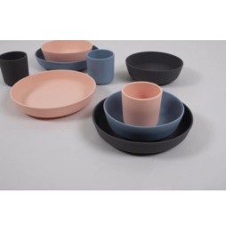 Filibabba silicone dining set stone grey