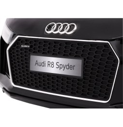 Black Audi R8 Spyder Battery with Remote and LED