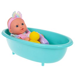 Baby Doll Set with Bathtub and Accessories