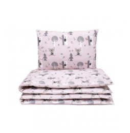 Cotton Bedding for Kids 140x200cm - Powder Forest