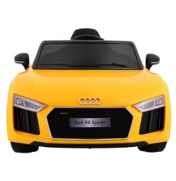 Audi R8 Spyder galben cu telecomandă, EVA și LED