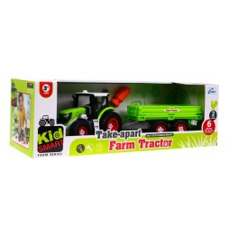 Tractor asamblat cu remorcă pentru copii 3+