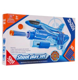 Orange 5-in-1 Airplane Launcher Pistol