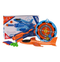 Orange 5-in-1 Airplane Launcher Pistol