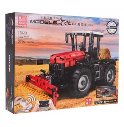 Cărămizi RC tractor roșu 2716el controlat de la distanță