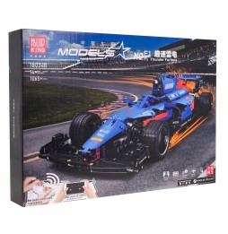 F1 Racer Building Set Blue 1065 Pieces