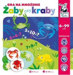 Gra edukacyjna żaby czy kraby dla dzieci - nauka mnożenia