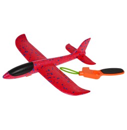 Red Styrofoam Airplane with Launcher