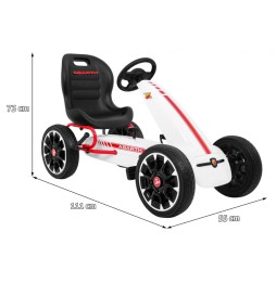 Gokart abarth dla dzieci z kołami eva i hamulcem ręcznym