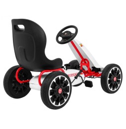 Gokart Abarth pentru copii cu roți EVA și frână manuală