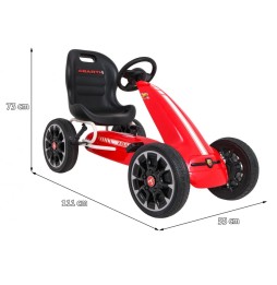 Gokart Abarth cu pedale pentru copii cu roți EVA