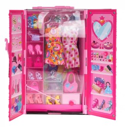 Doll with Wardrobe for Kids 3+ with Accessories