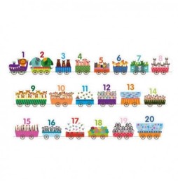 Puzzle large train for counting, 20 pieces