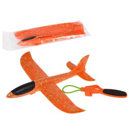 Orange Styrofoam Airplane with Launcher