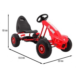 Gokart campion cu pedale pentru copii cu scaun reglabil