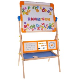 Wooden Double-Sided Board with Accessories for Kids