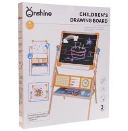 Wooden Double-Sided Board with Accessories for Kids