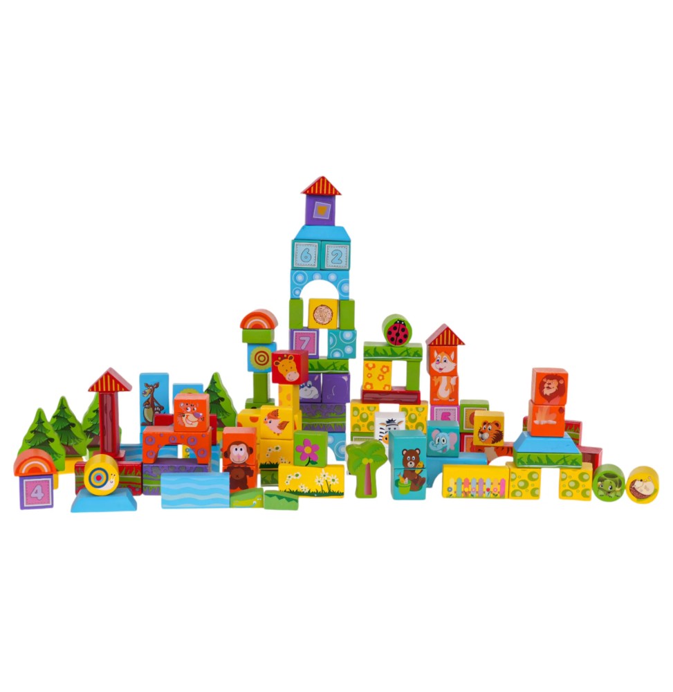 Wooden Animal Blocks Set for Kids