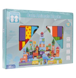 Wooden Animal Blocks Set for Kids