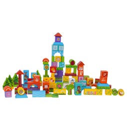 Wooden Animal Blocks Set for Kids