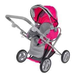 Pink 2-in-1 Stroller with Bassinet for Kids