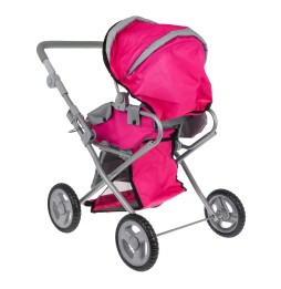 Pink 2-in-1 Stroller with Bassinet for Kids