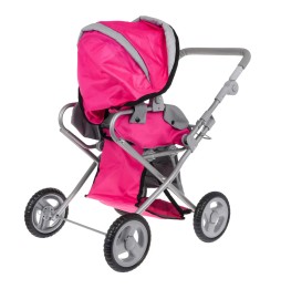 Pink 2-in-1 Stroller with Bassinet for Kids